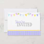 Sociale afstand straatfeest slingers kaart (Achterkant)