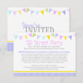 Sociale afstand straatfeest slingers kaart (Voorkant / Achterkant)