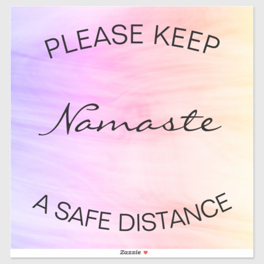 Sociale afstand Vloer Sticker Pastel (Vel)