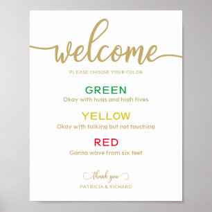 Sociale afstanden Wristband Weddenschap Poster