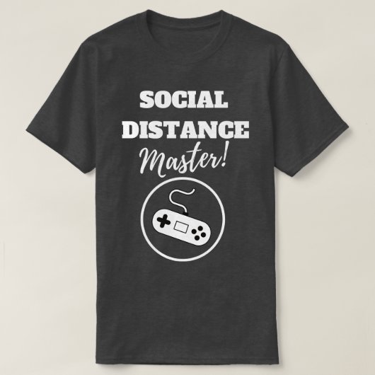 Sociale afstandsmeester t-shirt (Design voorkant)