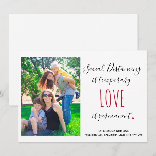 Sociale afstotende liefdesquote aangepaste fotogro (Voorkant / Achterkant)