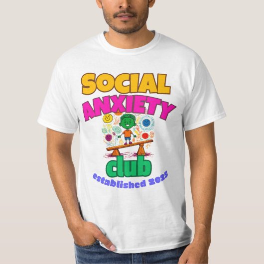 SOCIALE ANGSTCLUB T-SHIRT (Voorkant)