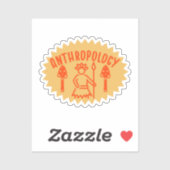 Sociale Antropologie, Antropologie Student Sticker (Vel)