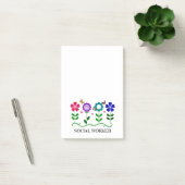 Sociale Arbeider.. Bloemen, Harten en Butterflies Post-it® Notes (Kantoor)