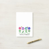 Sociale Arbeider.. Bloemen, Harten en Butterflies Post-it® Notes (Op bureau)