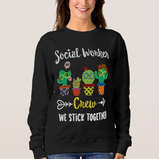 Sociale Arbeidswerker Cactus Team Social Worker Sq Trui (Voorkant)