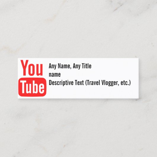 Sociale basismediakaart mini visitekaartje (Voorkant)