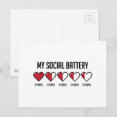 Sociale batterij 1 briefkaart (Voorkant / Achterkant)