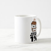 Sociale Batterij 1% Mok Fun cadeau voor Introvert (Voorkant rechts)