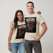 Sociale batterij: 1% t-shirt (Unisex)