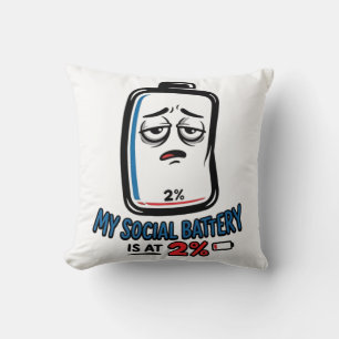 Sociale Batterij 2% - Kussen