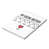 Sociale batterij 2 notitieblok (Linkerzijde)