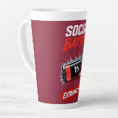 Sociale Batterij Extreem Laag – Grappige Introvert Latte Mok (Linkerhoek)
