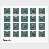 Sociale Batterij Extreem Laag – Grappige Introvert Vierkante Sticker (Vel)