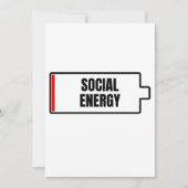 Sociale batterij Introvert. Kaart (Voorkant)