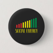 Sociale batterij Introvert. Ronde Button 5,7 Cm (Voorkant)