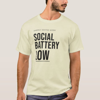 Sociale Batterij is Laag Grappige Introvert Typogr T-shirt