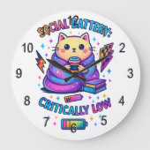 Sociale batterij kritisch... grote klok (Voorkant)