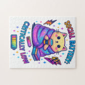 Sociale batterij kritisch... legpuzzel (Horizontaal)