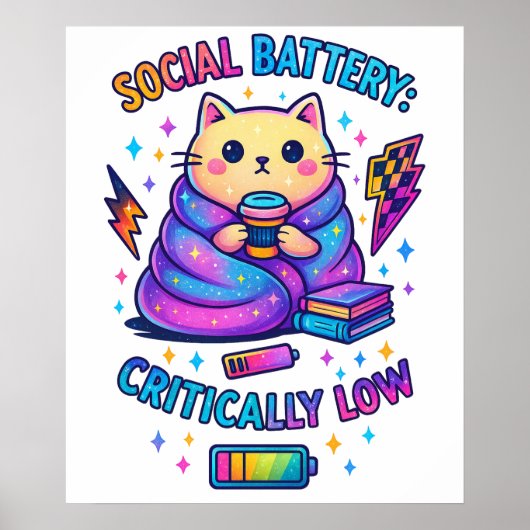 Sociale batterij kritisch... poster (Voorkant)
