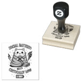 Sociale batterij kritisch... rubberstempel (Gestempeld)