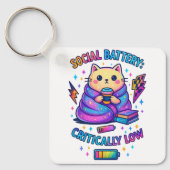 Sociale batterij kritisch... sleutelhanger (Voorkant)