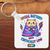 Sociale batterij kritisch... sleutelhanger (Voorkant)