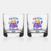 Sociale batterij kritisch... whisky glas (Voorkant)