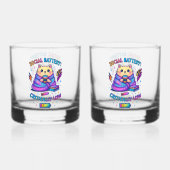 Sociale batterij kritisch... whisky glas (Achterkant)