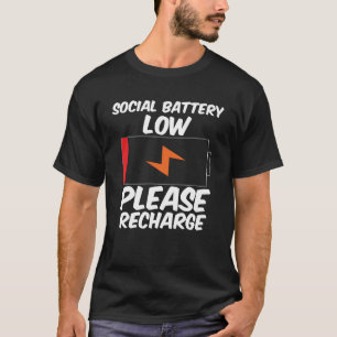 Sociale batterij laag gelieve Introvert Sarca opni T-shirt