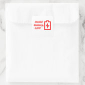 Sociale Batterij Laag Introvert Grappig Minimalist Vierkante Sticker (Tas)