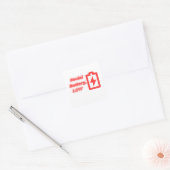 Sociale Batterij Laag Introvert Grappig Minimalist Vierkante Sticker (Envelop)
