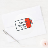 Sociale batterij laag – Laptop Sticker (Envelop)
