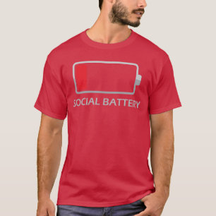 Sociale batterij laag leuk voor introverte mensen t-shirt