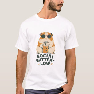 Sociale Batterij Laag Varken T-shirt