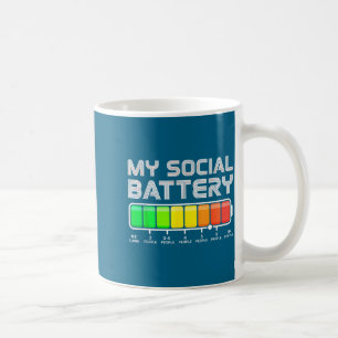 Sociale Batterij Lage Energie Antisociaal Grappig Koffiemok