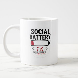 Sociale Batterij Lage Speciale Mok Grappige Intr