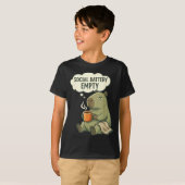 Sociale batterij leeg grappige capybara koffie t-shirt (Voorkant volledig)