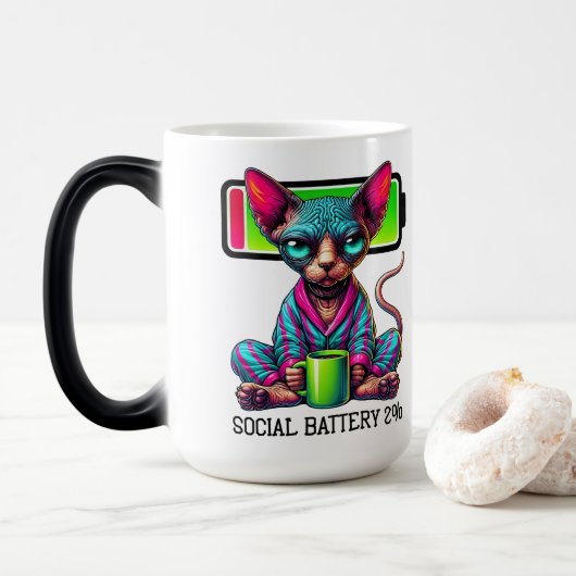 Sociale Batterij Magische Mok (Met donut)