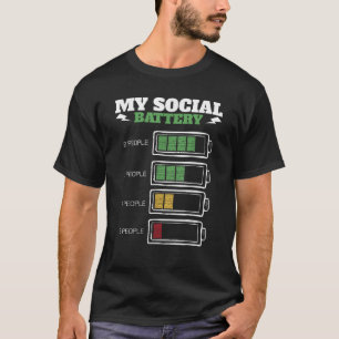 Sociale batterij sterft grappig cadeau voor introv t-shirt