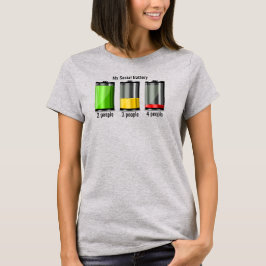 Sociale batterijniveaus t-shirt