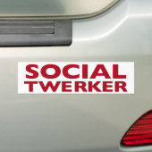 Sociale Bumpersticker Twerker (Op auto)