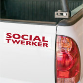 Sociale Bumpersticker Twerker (Op Truck)