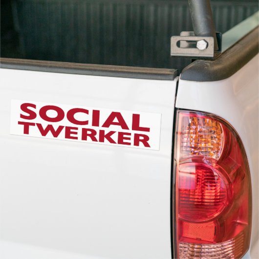 Sociale Bumpersticker Twerker (Op Truck)