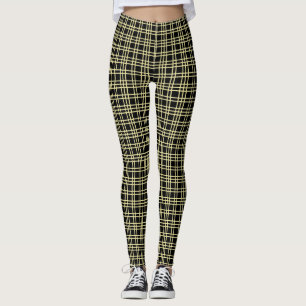 Sociale Butterfly Gele Plaid Streeppatroon Leggings