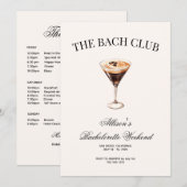Sociale Club Espresso Cocktail Bach Reisplan en Kaart (Voorkant / Achterkant)