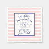 Sociale Club Preppy Bachelorette Feest Servet (Voorkant)