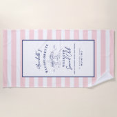 Sociale Club Preppy Bachelorette Feestje Strandlaken (Voorkant)