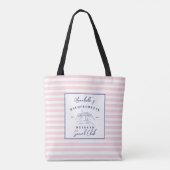 Sociale Club Preppy Bachelorette Feestje Tote Bag (Achterkant)
